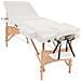 Lettino Massaggio Pieghevole A 3 Zone Imbottitura 10 Cm Bianco - Foto miniatura 4