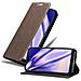 Custodia Compatibile Con Xiaomi Mi 8 Lite In Bruno Caffè - Coperchio Protettiva Con Chiusura Magnetica, Funzione Stand E Tasca Per Le Carte - Foto miniatura 4