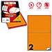 Etichetta Adesiva C / 509 Arancio Fluo 100fg A4 210x148mm (2et / fg) - Foto miniatura 1