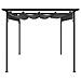 Pergola con Tetto Retrattile Antracite 3x3m in Acciaio 180 g / m² - Foto miniatura 6