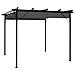 Pergola con Tetto Retrattile Antracite 3x3m in Acciaio 180 g / m² - Foto miniatura 1