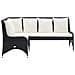 Divani Angolari Da Giardino 2 Pz In Polyrattan Nero - Foto miniatura 3