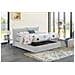 Letto Matrimoniale Cristyn, Letto Contenitore Con Rivestimento In Tessuto, 100% Made In Italy, Apertura Frontale, Con Materasso Cm 160x200 Incluso, Bianco - Foto miniatura 3