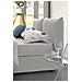 Letto Matrimoniale Cristyn, Letto Contenitore Con Rivestimento In Tessuto, 100% Made In Italy, Apertura Frontale, Con Materasso Cm 160x200 Incluso, Bianco - Foto miniatura 4