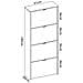 Scarpiera Vettore, Portascarpe Salvaspazio Da Ingresso, Mobiletto Porta Scarpe A 4 Ante A Ribalta, 61x25h149 Cm, Rovere - Foto miniatura 3