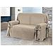 Copridivano Fodera Telo Protezione Divano Con Laccetti Fiocco Varie Fantasie 3 Posti Lord Beige - Foto miniatura 1