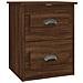 Comodino A Parete Rovere Marrone 41,5x36x53 Cm - Foto miniatura 2