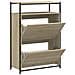 Scarpiera Rovere Sonoma 75x34x112 Cm In Legno Multistrato - Foto miniatura 2