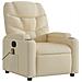 Poltrona Massaggiante Reclinabile Crema In Tessuto - Foto miniatura 2