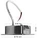 Faretto Led 3 W Luce Calda A Incasso Rotondo Opaco Bordo Argento P60-c - Foto miniatura 2