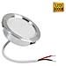 Faretto Led 3 W Luce Calda A Incasso Rotondo Opaco Bordo Argento P60-c - Foto miniatura 3