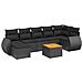 Set Divani Da Giardino Con Cuscini 8 Pz Nero In Polyrattan - Foto miniatura 2