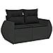 Set Divani Da Giardino Con Cuscini 8 Pz Nero In Polyrattan - Foto miniatura 3