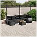 Set Divani Da Giardino Con Cuscini 8 Pz Nero In Polyrattan - Foto miniatura 1