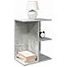 Comodino Grigio Cemento 46,5x29x61 Cm In Legno Multistrato - Foto miniatura 1
