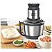 Macchina Per Carne Elettrica 800w, Vaso Di Vetro Con Manico 3l. Diverse Funzioni Di Tritatura E Taglio, Con Lame In Acciaio. 2 Velocità - Foto miniatura 4