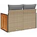 Divano Da Giardino Con Cuscini A 2 Posti Beige In Polyrattan - Foto miniatura 5