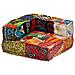 Pouf Modulare A 4 Posti In Tessuto Patchwork - Foto miniatura 7