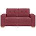 Divano Divanetto Rosso Vino 120 cm in Tessuto - Foto miniatura 4