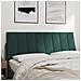 Cuscino Testiera Verde Scuro 120 cm in Velluto - Foto miniatura 3