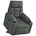 Poltrona Alzapersona Reclinabile Grigio Scuro in Tessuto - Foto miniatura 3