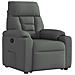 Poltrona Alzapersona Reclinabile Grigio Scuro in Tessuto - Foto miniatura 4