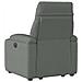 Poltrona Alzapersona Reclinabile Grigio Scuro in Tessuto - Foto miniatura 7
