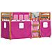 Letto a Castello senza Materasso Rosa 90x190 cm Legno di Pino - Foto miniatura 4