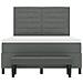 Letto Box Spring con Materasso e Panca Grigio Scuro 140x190 cm Tessuto - Foto miniatura 9