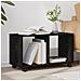 Tavolino con Ruote Rovere Nero 72x33x42,5 cm Legno Ingegnerizzato - Foto miniatura 2