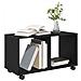 Tavolino con Ruote Rovere Nero 72x33x42,5 cm Legno Ingegnerizzato - Foto miniatura 3