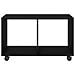Tavolino con Ruote Rovere Nero 72x33x42,5 cm Legno Ingegnerizzato - Foto miniatura 4