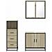 Set Mobili da Bagno 3 pz Rovere Sonoma in Legno Multistrato - Foto miniatura 5
