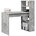 Scrivania con stoccaggio grigio cemento 113x54x120 cm legno ingegnerizzato - Foto miniatura 3