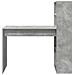 Scrivania con stoccaggio grigio cemento 113x54x120 cm legno ingegnerizzato - Foto miniatura 4