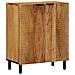 Mobile soggiorno a 3 pezzi marrone 60x33x75 cm in legno massello di acacia. - Foto miniatura 3