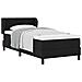Letto box spring con materasso Nero 90 x 200 cm Tessuto - Foto miniatura 3