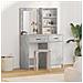Set da toeletta 2 pezzi con LED Grigio cemento in legno ingegnerizzato - Foto miniatura 2