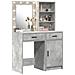 Set da toeletta 2 pezzi con LED Grigio cemento in legno ingegnerizzato - Foto miniatura 3