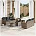 Set Divano da Giardino con cuscino 9 pcs Grigio Poly Rattan - Foto miniatura 2