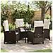 Set da Pranzo per Giardino 5 pcs Marrone polyrattan - Foto miniatura 2