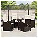 Set da Pranzo per Giardino 5 pcs Marrone polyrattan - Foto miniatura 4