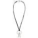 Collana Con Treppiede In Argento E Pelle Nera - Foto miniatura 3