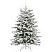 Albero di Natale Artificiale con Rami Pieghevoli Bianco 150 cm - Foto miniatura 4