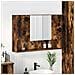 Mobiletto per specchio da bagno Rovere fumo 80 x 17 x 55 cm - Foto miniatura 2