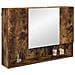 Mobiletto per specchio da bagno Rovere fumo 80 x 17 x 55 cm - Foto miniatura 3