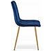 Sedia TYRA in velluto blu navy con gambe color legno x2 - Foto miniatura 6