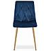 Sedia TYRA in velluto blu navy con gambe color legno x2 - Foto miniatura 3