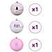 Set di Palle di Natale 3 pcs Rosa Plastica - Foto miniatura 3