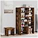 Mobile per scarpe 2 pcs Rovere fumé Legno multistrato - Foto miniatura 2